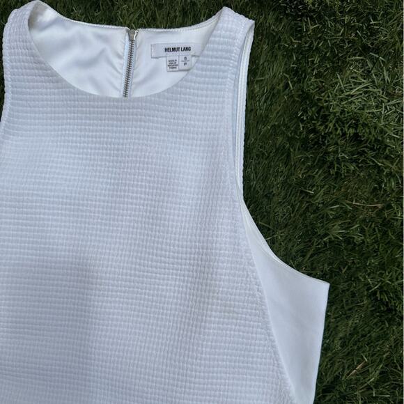 Helmut Lang Raze Drape Top Textured Seersucker Zip Back Bralette Flowy Tank Sm - Picture 4 of 12